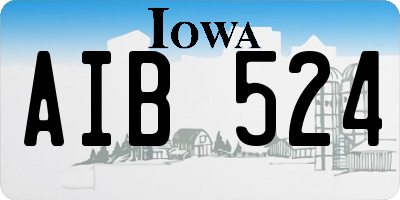 IA license plate AIB524