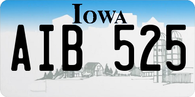 IA license plate AIB525