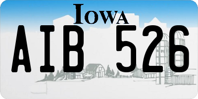 IA license plate AIB526