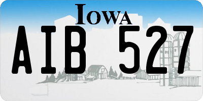 IA license plate AIB527