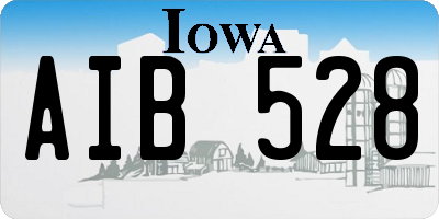 IA license plate AIB528