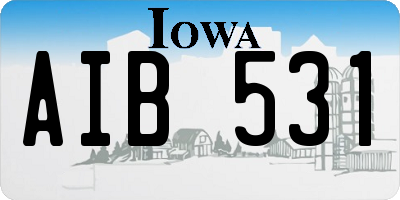 IA license plate AIB531