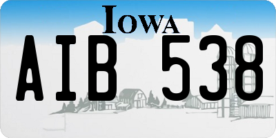 IA license plate AIB538