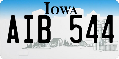 IA license plate AIB544