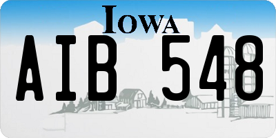 IA license plate AIB548