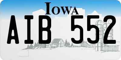 IA license plate AIB552