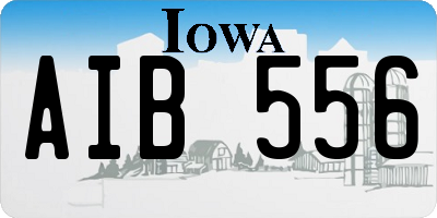 IA license plate AIB556