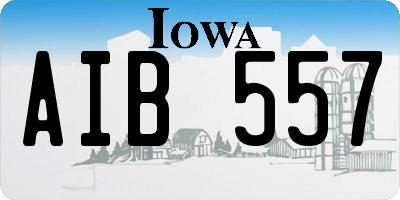 IA license plate AIB557