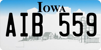 IA license plate AIB559