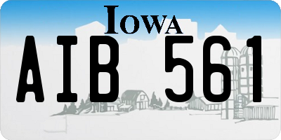 IA license plate AIB561