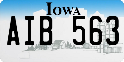 IA license plate AIB563