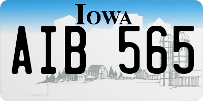 IA license plate AIB565