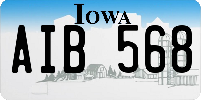 IA license plate AIB568