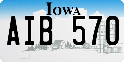 IA license plate AIB570