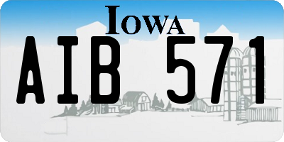 IA license plate AIB571