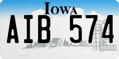 IA license plate AIB574