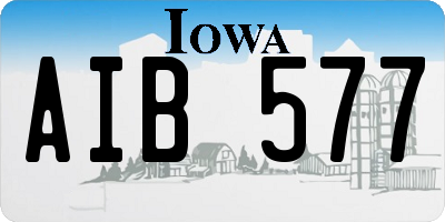 IA license plate AIB577