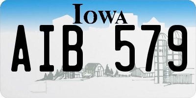 IA license plate AIB579