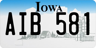 IA license plate AIB581
