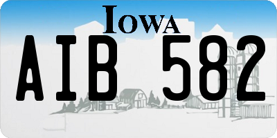 IA license plate AIB582