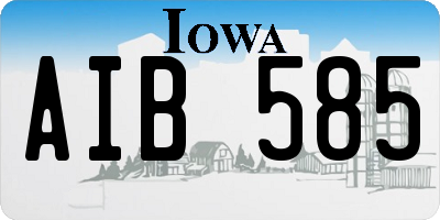 IA license plate AIB585