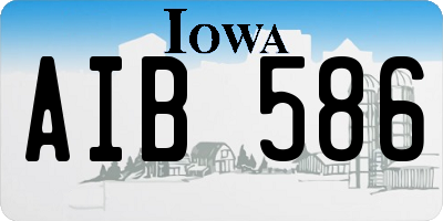 IA license plate AIB586