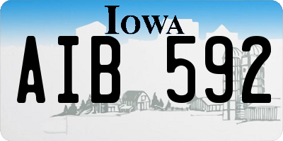 IA license plate AIB592