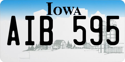IA license plate AIB595