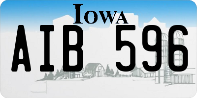 IA license plate AIB596