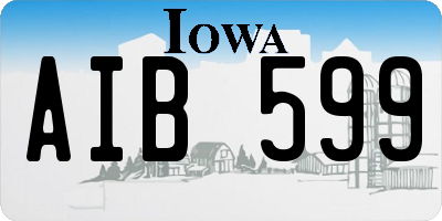 IA license plate AIB599