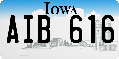 IA license plate AIB616