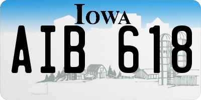 IA license plate AIB618