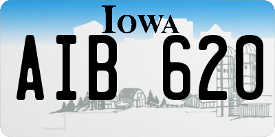 IA license plate AIB620