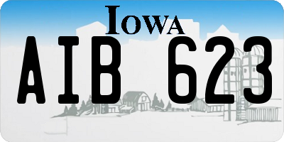 IA license plate AIB623