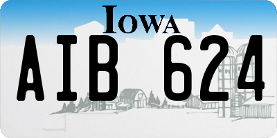 IA license plate AIB624