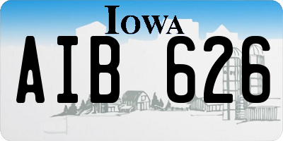 IA license plate AIB626