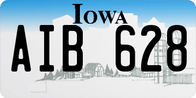 IA license plate AIB628