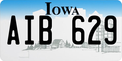 IA license plate AIB629