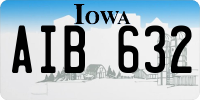 IA license plate AIB632
