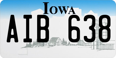 IA license plate AIB638