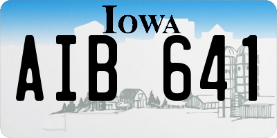 IA license plate AIB641