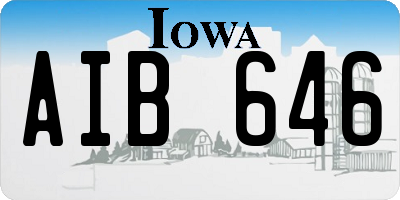 IA license plate AIB646