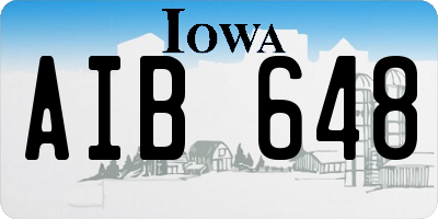 IA license plate AIB648