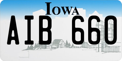 IA license plate AIB660