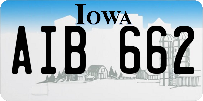IA license plate AIB662