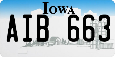 IA license plate AIB663