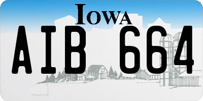 IA license plate AIB664