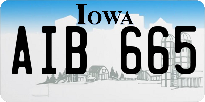IA license plate AIB665