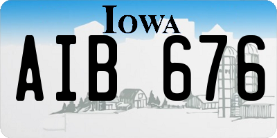 IA license plate AIB676