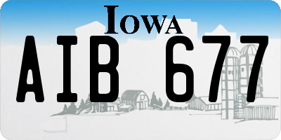 IA license plate AIB677